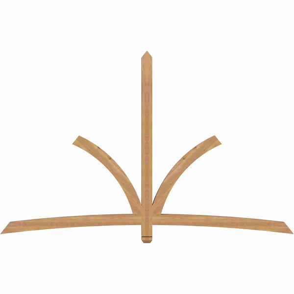 Ekena Millwork Davenport Timber Gable Bracket, Western Red Cedar, 96"W x 60"H x 3 1/2"D x 3 1/2"F, 15/12 Pitch GBW096X60X0404DAV00SWR - main